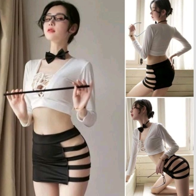 SEXY LINGERIE COSPLAY KOSTUM SEKERTARIS D0893WB