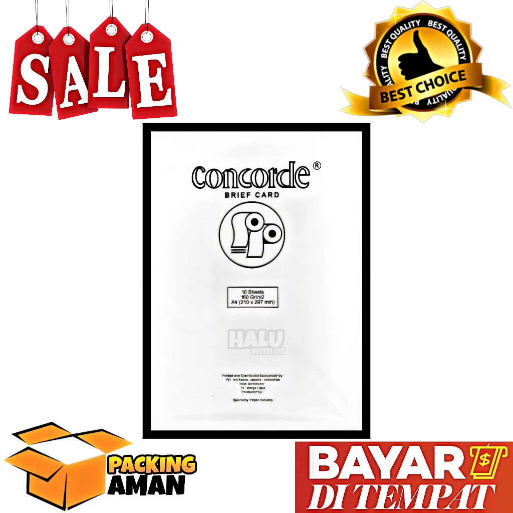 

(BISA COD) PROMO 10 Pcs Kertas Concorde A4 160 Gram