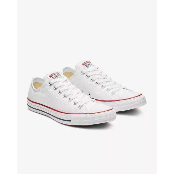 Sepatu Sneakers Converse All Star Putih list merah Terlaris Sepatu Pria Wanita Cocok dipakai kuliah kerja dan healing