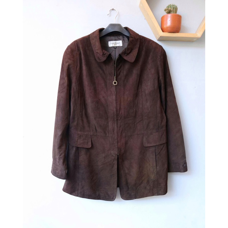 Blazer kulit Suede Jas kulit suede pl bekas preloved second