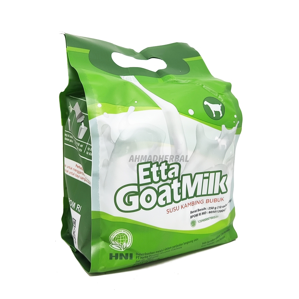 

Etta Goatmilk susu kambing etawa bubuk 250 g 10 sachet x 25 gram