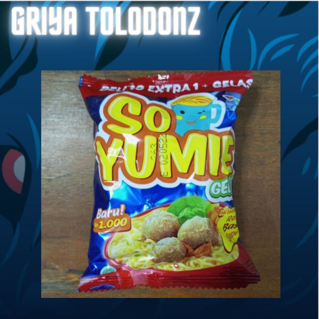 

so yumie gelas mie gelas dengan kemasan 30gr bervarian rasa baso sapi