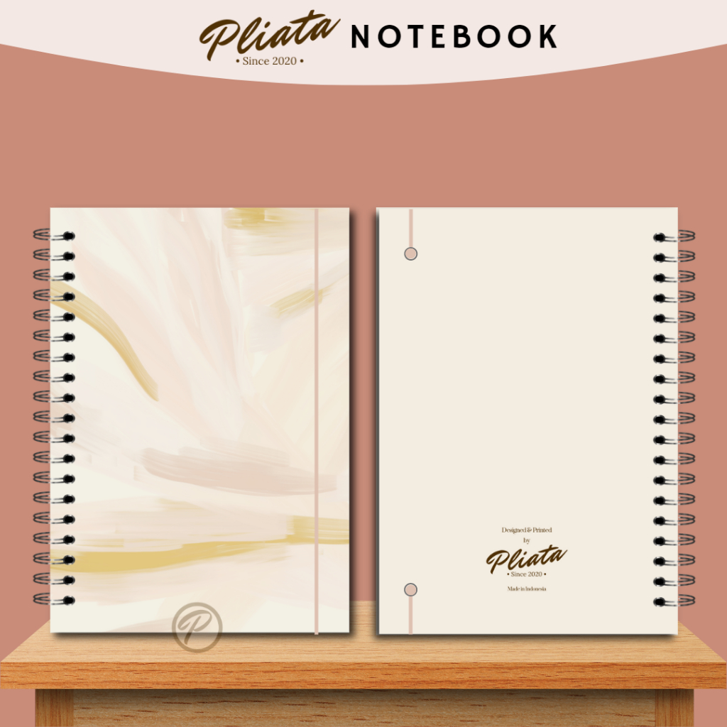 PLIATA NOTEBOOK SPIRAL - (PN96) Abstract 3 - Softcover Doft Aesthetic Book Buku Tulis