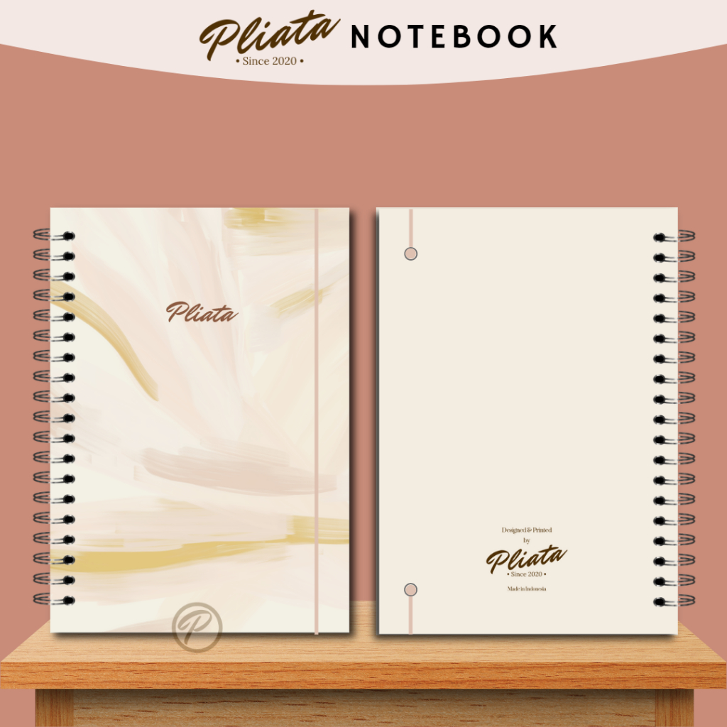 PLIATA NOTEBOOK SPIRAL - (PN96) Abstract 3 - Softcover Doft Aesthetic Book Buku Tulis