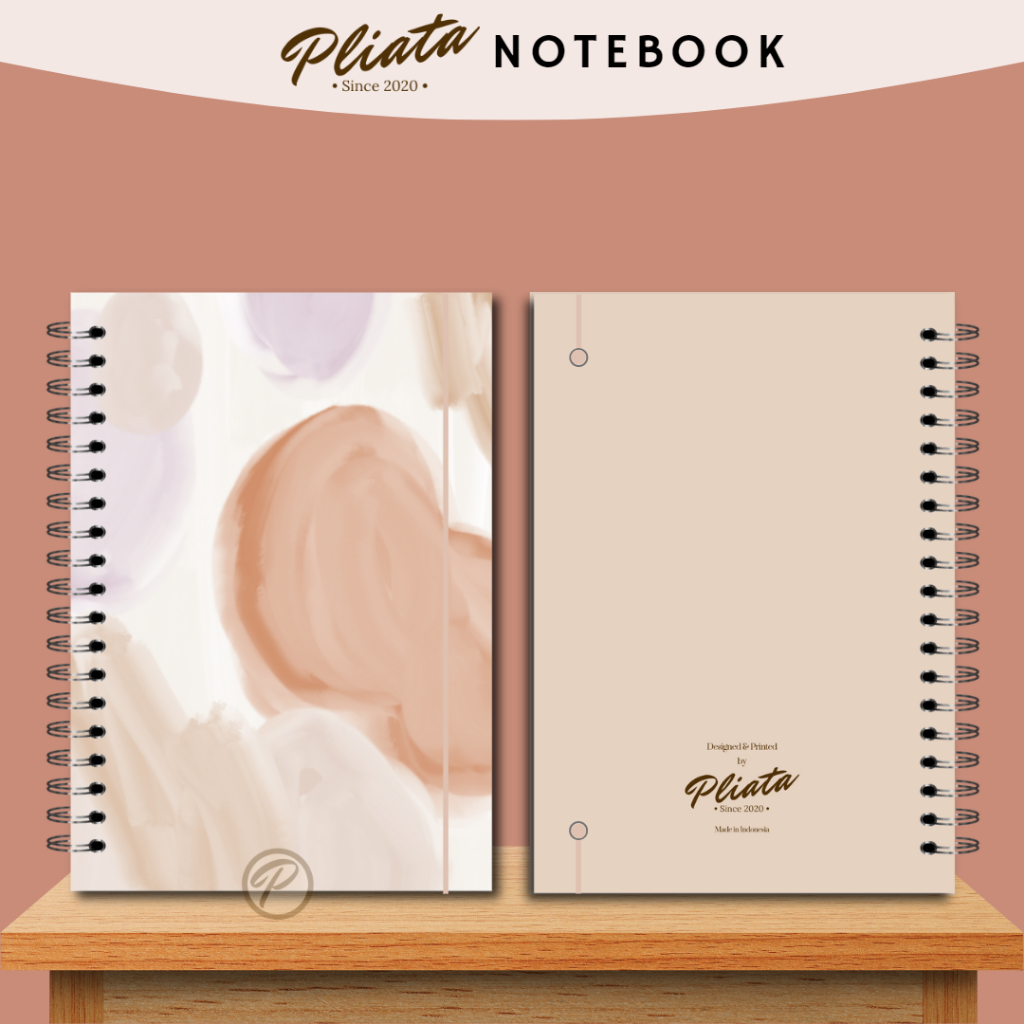 PLIATA NOTEBOOK SPIRAL - (PN97) Abstract 4 - Softcover Doft Aesthetic Book Buku Tulis