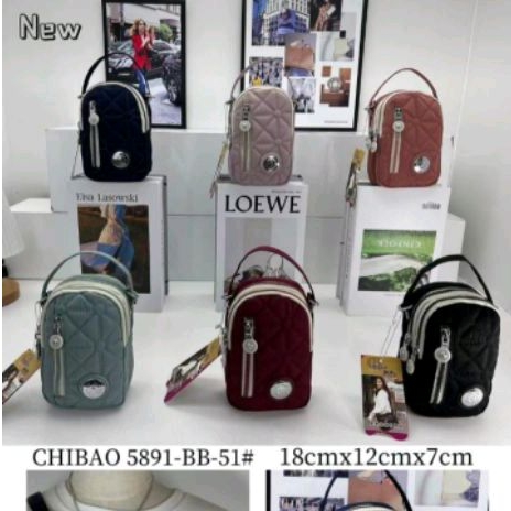 Tas selempang wanita chibao import terbaru 5891 bb Kanvas