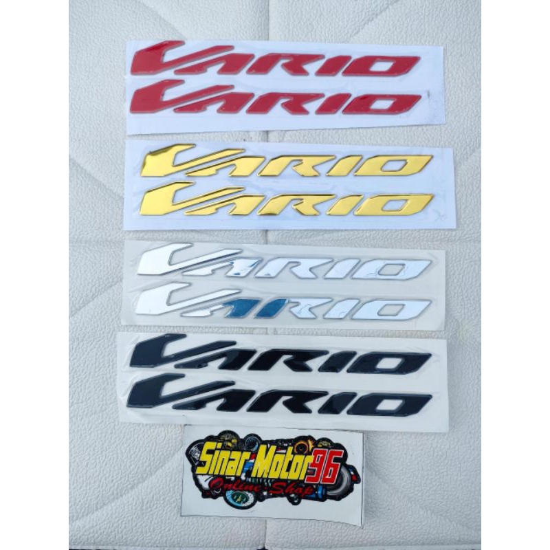 EMBLEM LOGO STIKER VARIO NEW VARIO 150 NEW TIMBUL MODEL ORI SEPASANG HIGH QUALITY