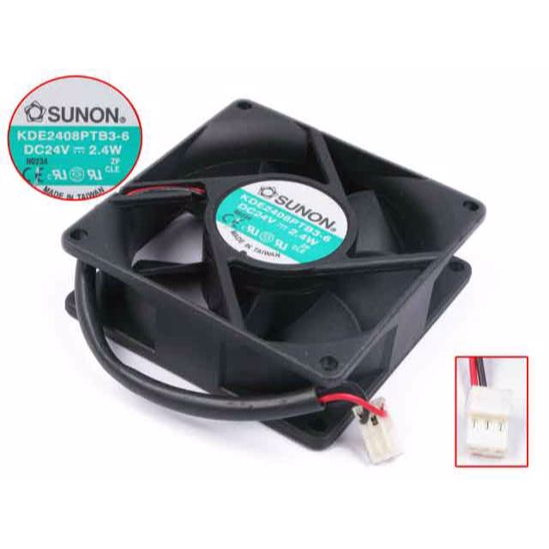 FAN 8CM SUNON KDE2408PTB3-6 DC.24V 2.4W 2PIN MADE IN TAIWAN |ORI
