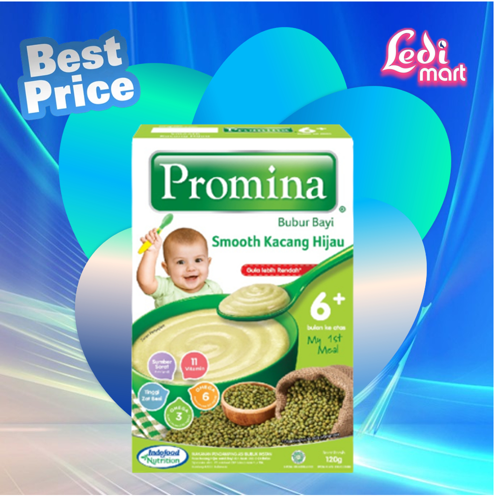 ORIGINAL Promina Bubur Bayi 6+ 120gr / Bubur Tim Bayi / MPASI Bayi / Makanan Bayi / Snack Bayi / Cemilan Bayi / LEDIMART