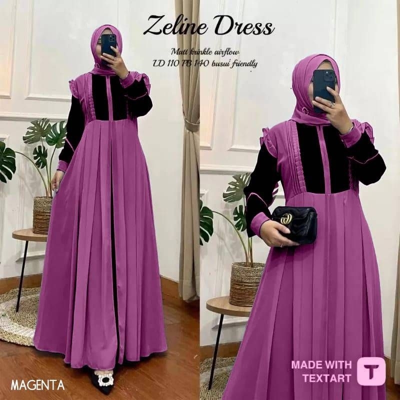 ZELINE MAXY CRINKLE PREMIUM DRESS WANITA TERMURAH