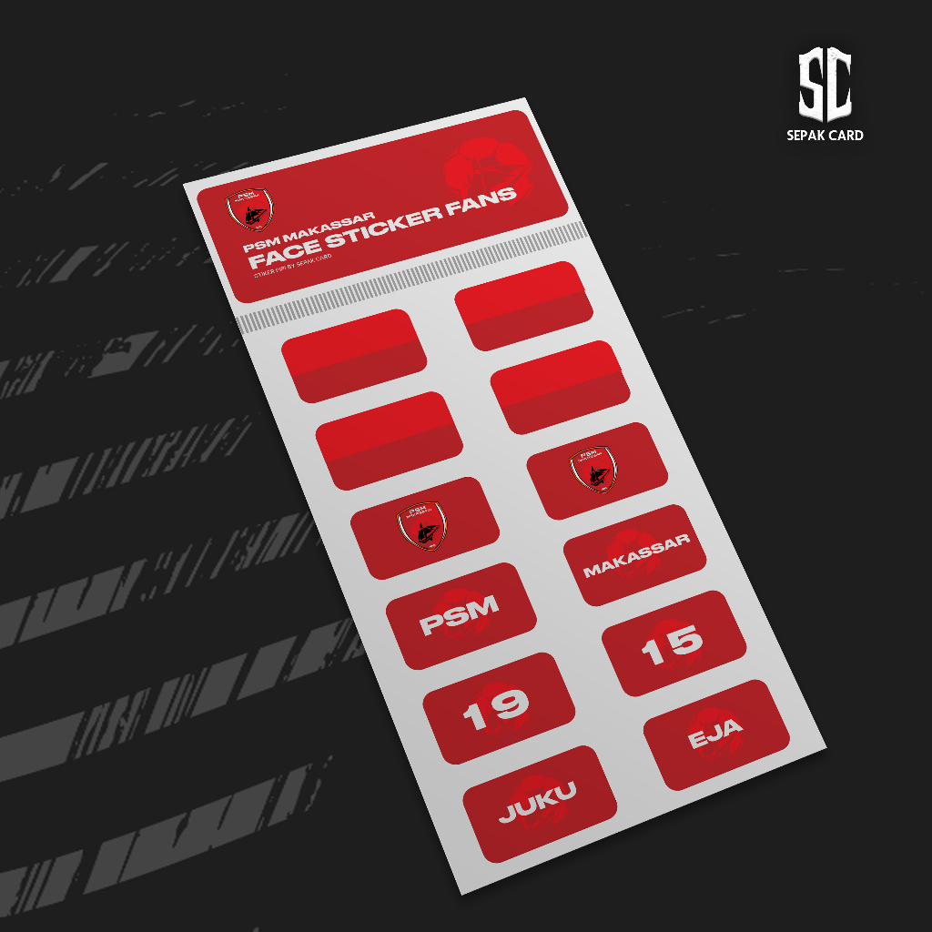 STIKER WAJAH PSM MAKASSAR | STIKER PIPI PSM MAKASSAR KUALITAS PREMIUM