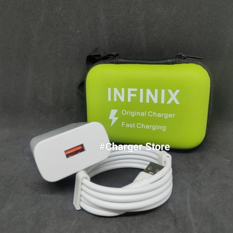 Charger infinix Type C Fast Charging Original 33W 3A + Tas Dompet Charger