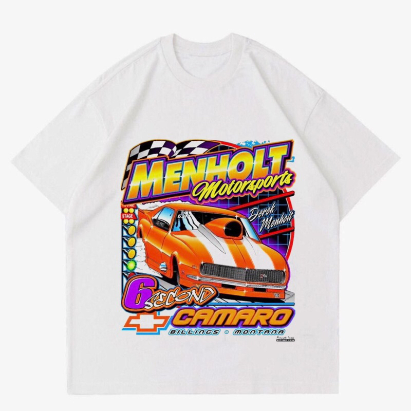 BAJU KAOS VINTAGE NASCAR RACER “MENHOLT MOTORSPORT” |T-SHIRT VINTAGE NASCAR RACE| BAJU KAOS OVERSIZE