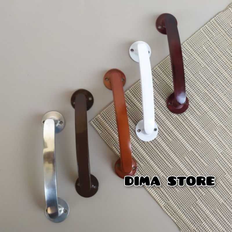 ( 12 pcs ) Handle Alumunium Laci Lemari Jendela Kitchen Set Tarikan Bulan Oval Minimalis Anti Karat