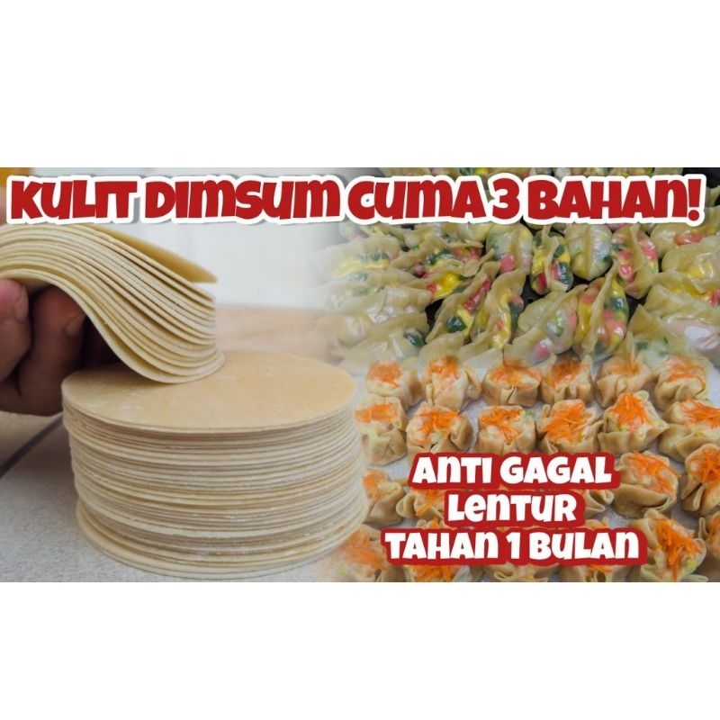 

Kulit dimsum gyoza diameter 7cm 8cm 9cm 10cm isi 50 Lembar Lentur tipis