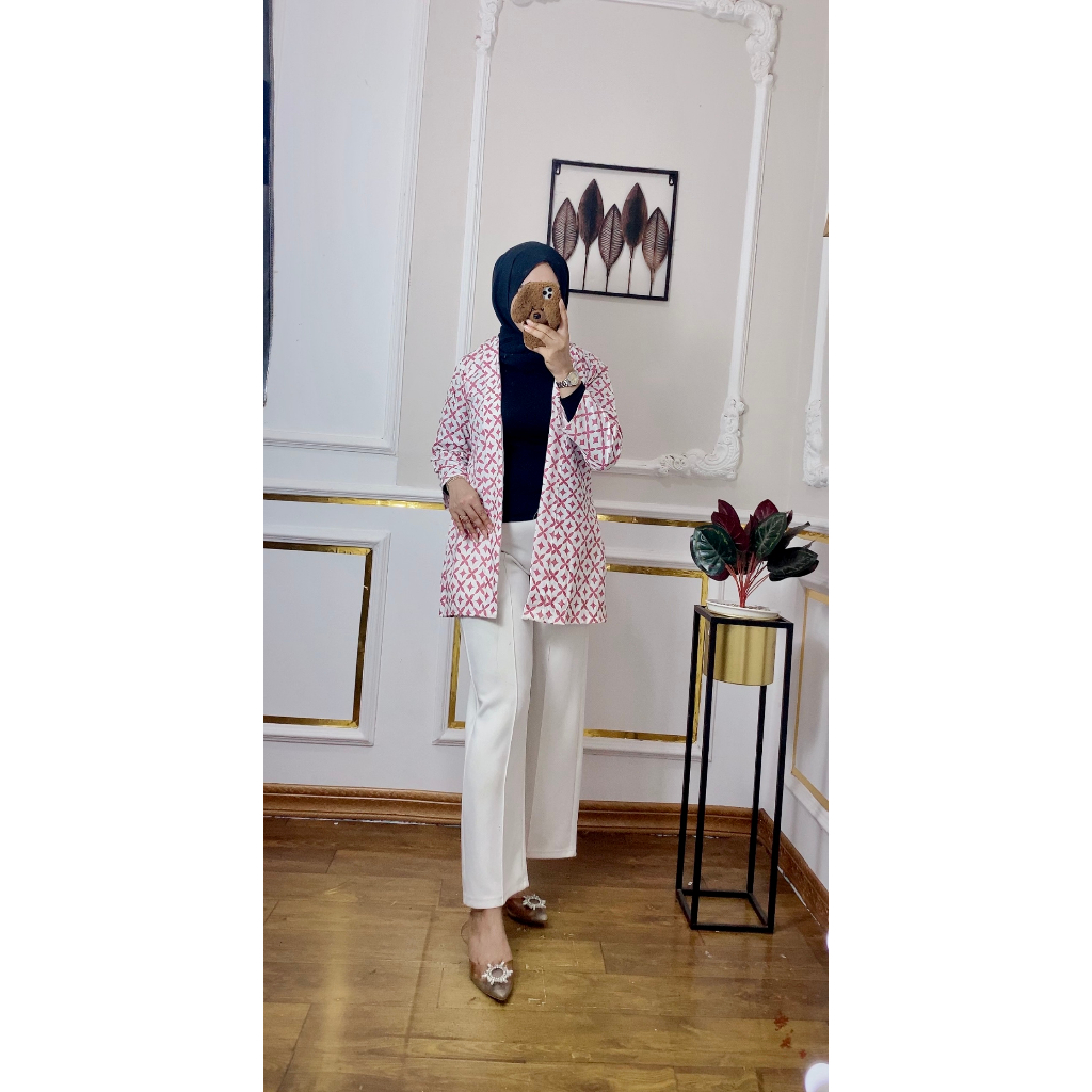 BLEZER BLAZER WILLY OUTER BATIK CANTIK SERAGAM KANTOR PESTA KONDANGAN NIKAHAN BIG SIZE PLUS JUMBO XXXXL HANDMADE