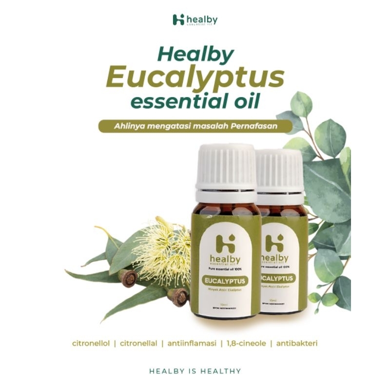 [EUCALYPTUS] Healby Essential Oil Aroma Eucalyptus 10ml Therapeutic Grade -  Essential oil aroma ter