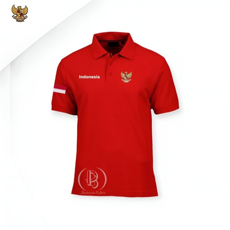 Kaos Kerah /Kaos Polo Bordir Garuda Indonesia full bordir