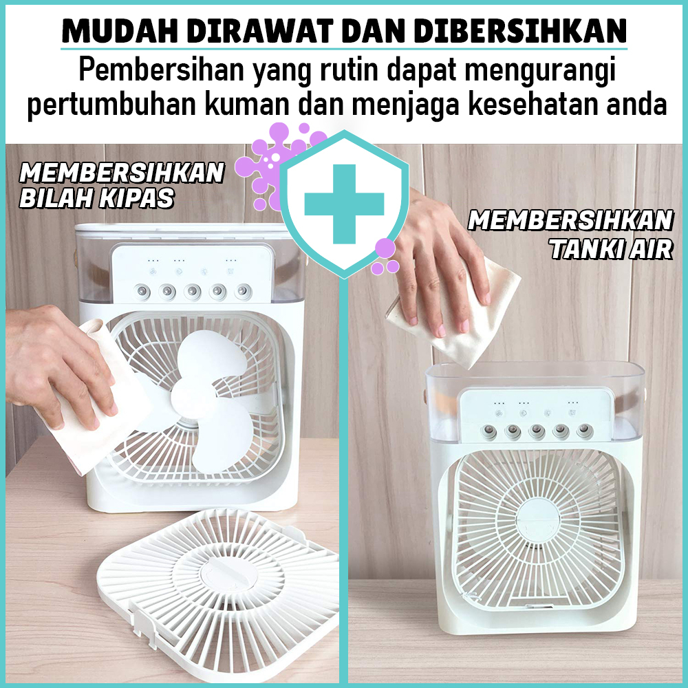 World Home Kipas Pendingin Mini AC Air Cooler Mobil Dan Ruangan Kipas Mini Super Dingin-2