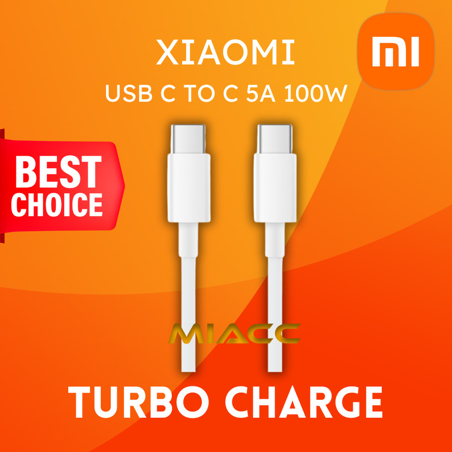 Xiaomi Mi Redmi Poco Kabel Data USB Type C to Type C Mendukung Arus 5A