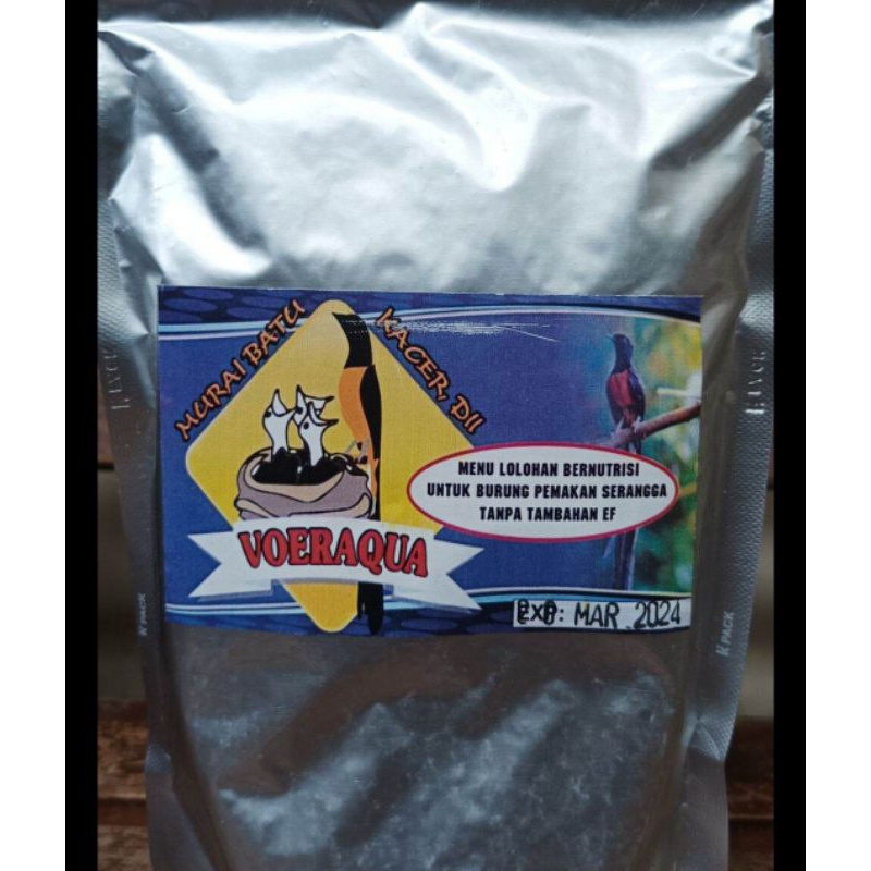 VOERAQUA VOER AQUA PAKAN LOLOHAN PIYIK BURUNG PEMAKAN SERANGGA MURAI CENDET KACER DLL