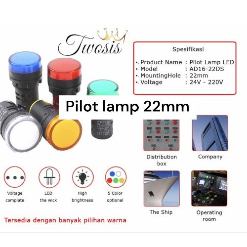 PILOT LAMP 22MM/PILOT LEM/LAMPU PANEL/LAMPU INDIKATOR/PILOT LAMP 22MM 220V