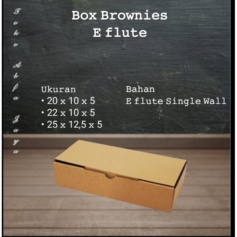 

Box murah. Box e flute single wall brownies tebal, cocok untuk kue, packaging, dll