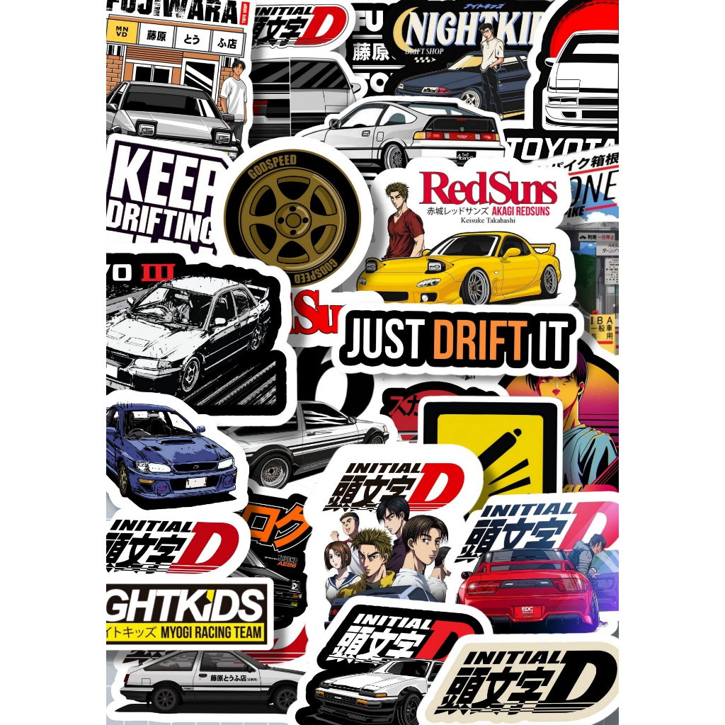 

STIKER STICKER AESTHETIC MURAH 20 PCS STICKER INITIAL D DRIFT JDM JAPANESE ANIME | ANTI AIR UNTUK LAPTOP HELMET CASE HANDPHONE TUMBLER