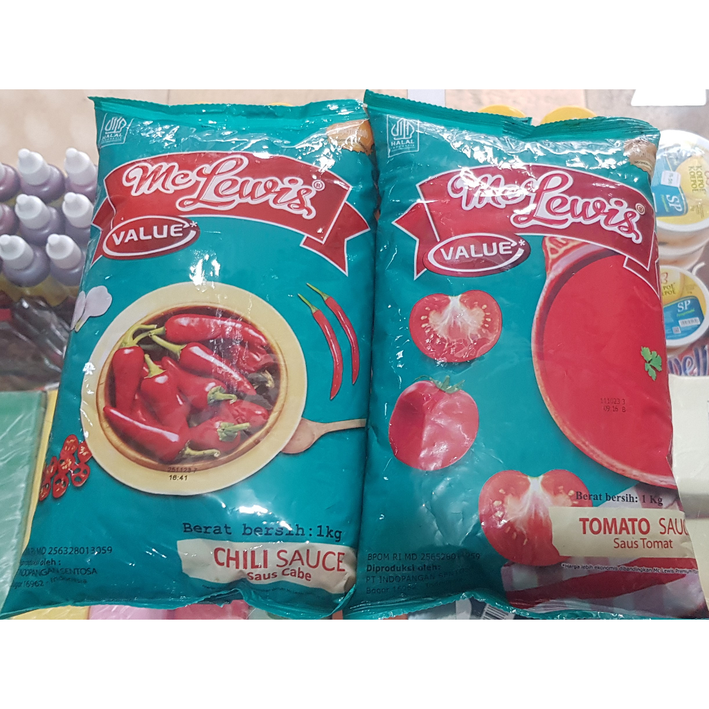 

Saos Pouch / Saus Cabai / Saus Tomat / Saus Cabe Mc Lewis Kemasan 1KG