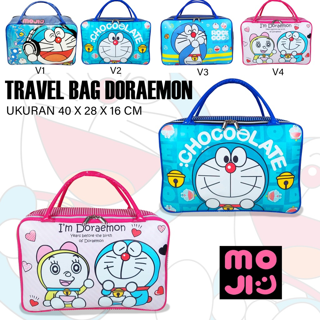 Tas mudik Tas travel bag pakaian motif karakter ukuran besar tas selempang Moji 1