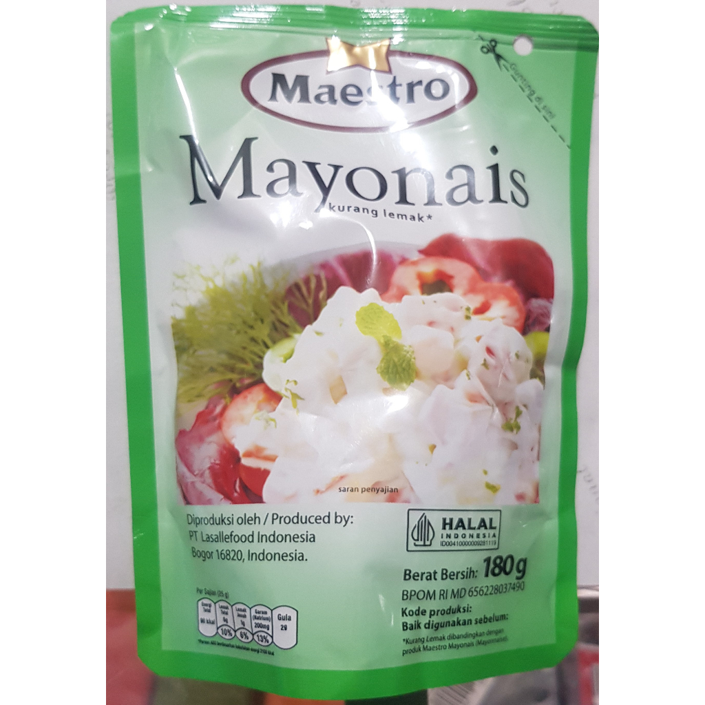 

Mayonais / Mayo Maestro / Mayo Original Maestro Kemasan 180gram