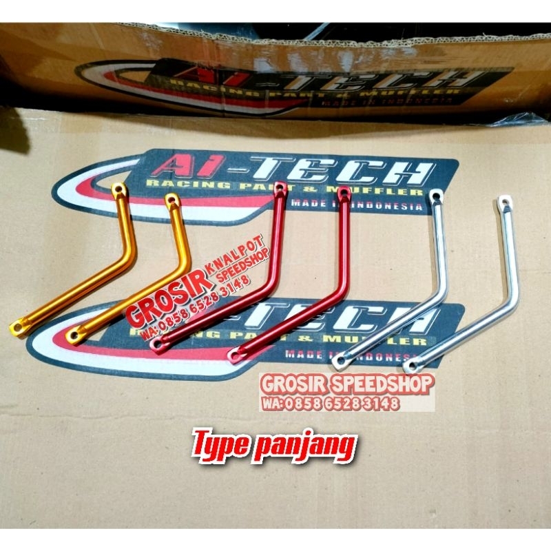 Tiang L Almu Pegangan Knalpot Cobra Warna Gold Biru Silver Merah Kawasaki Ninja 2Tak Rr Ss R Kr Krr