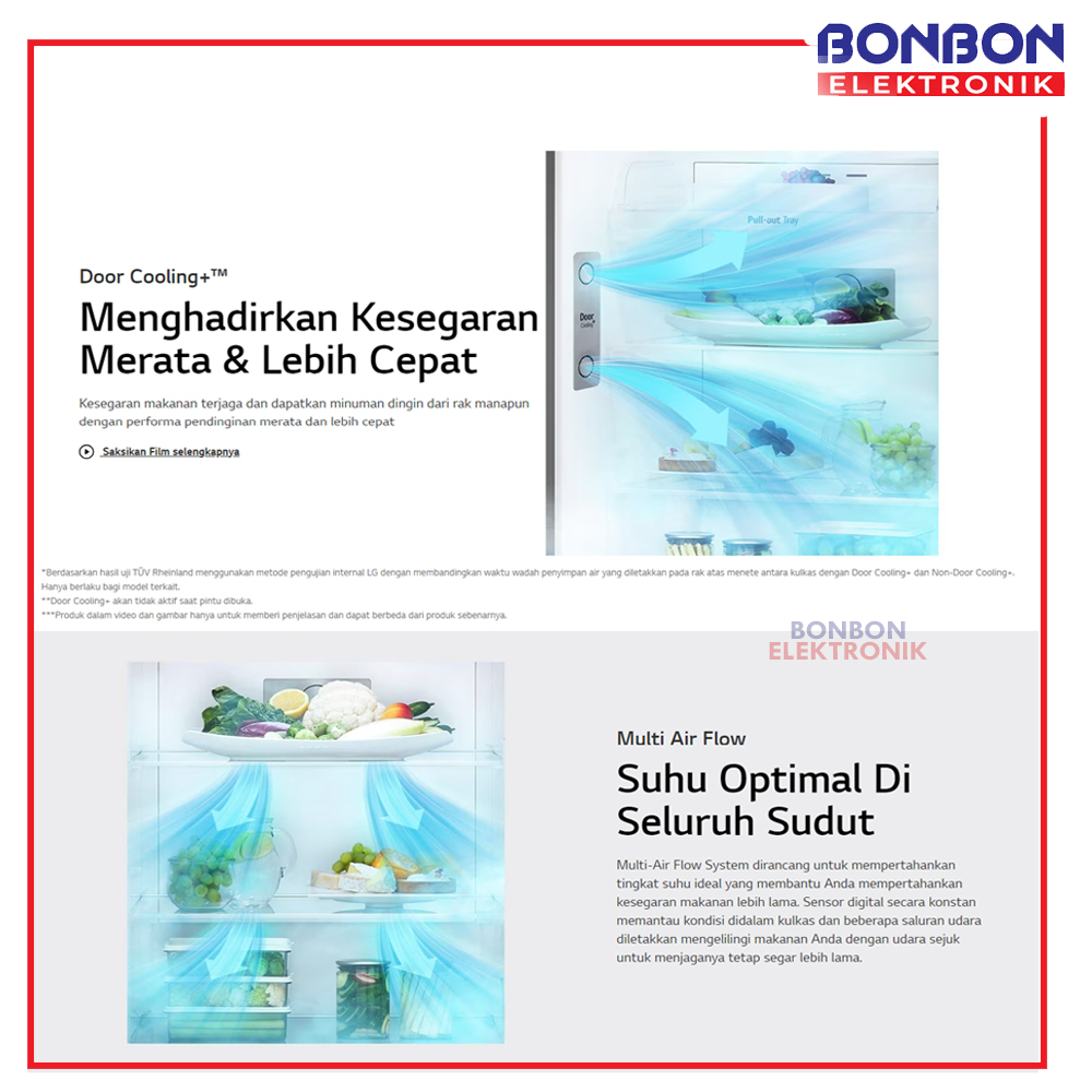 LG Kulkas 2 Pintu GN-B392PQGB / GN B392PQ GB Nature Beige 395L