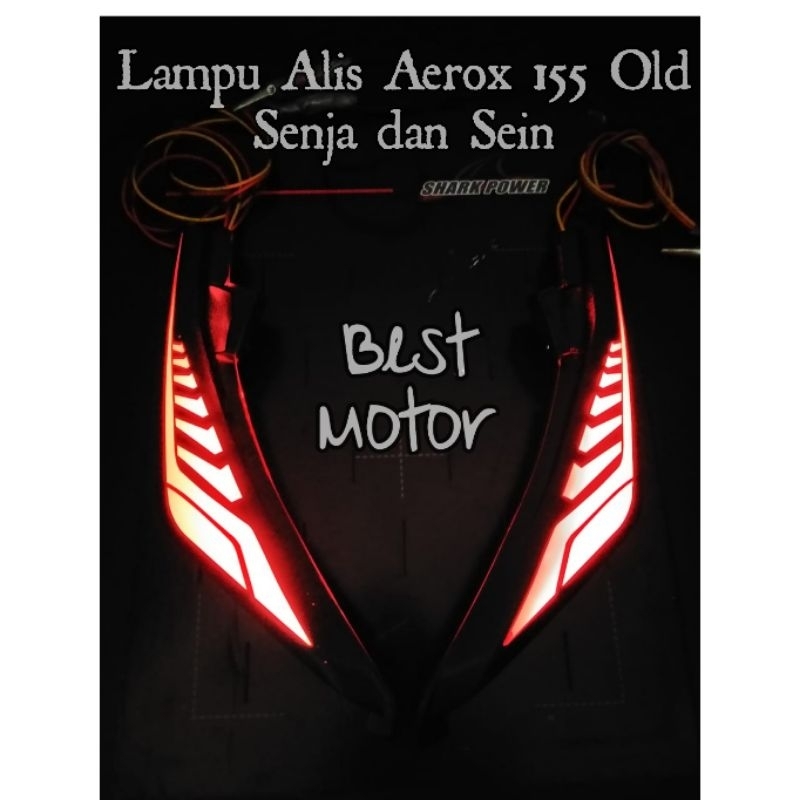 Lampu Alis LED Yamaha Aerox 155 Old Senja Plus Sein Running Sharkpower