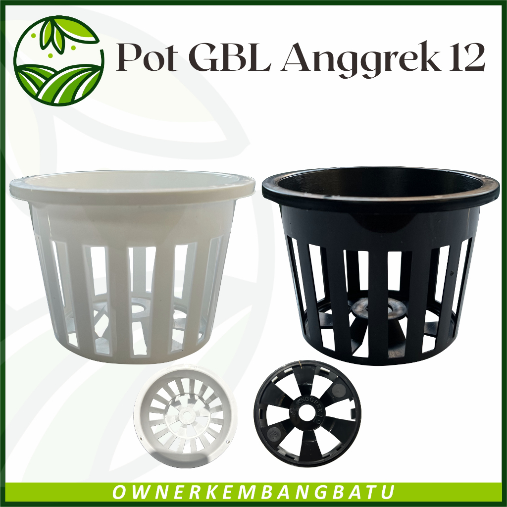 Pot GBL Anggrek 12 Warna Hitam Putih Pot Plastik Murah