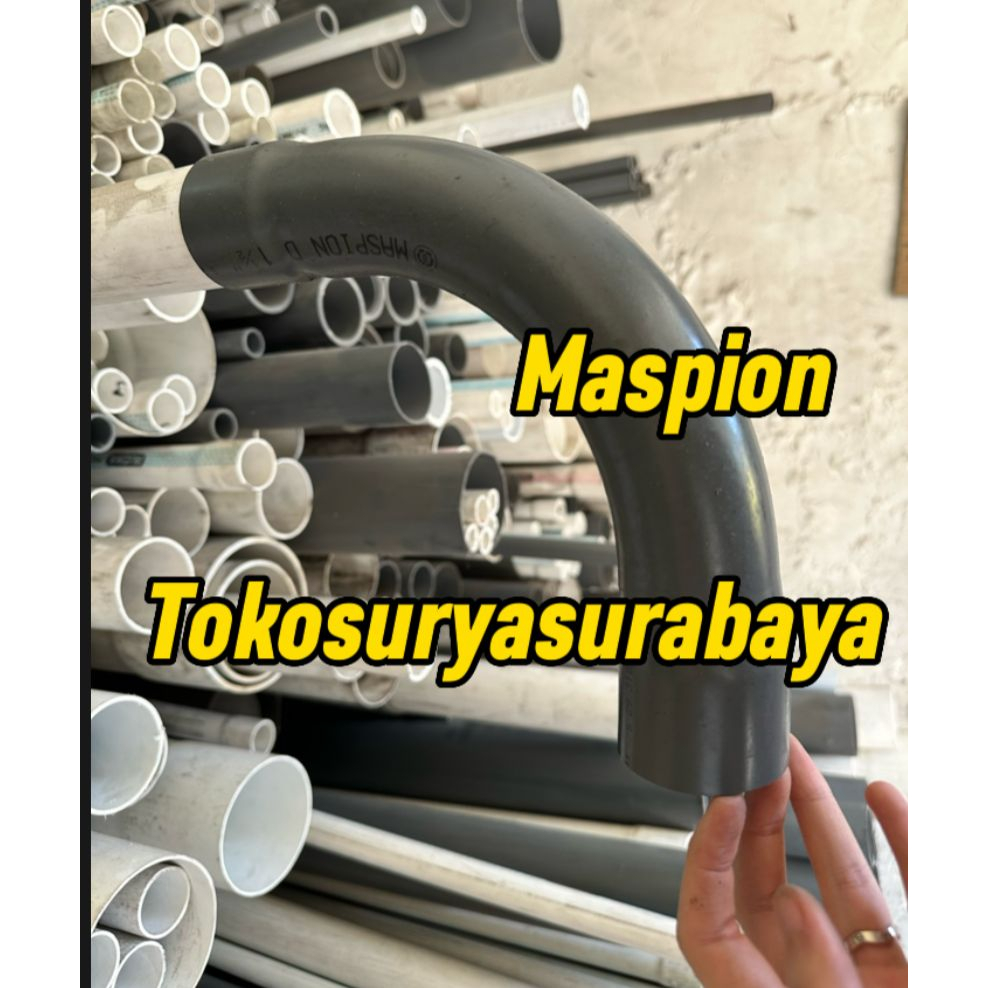 MASPION Keni Panjang 11/2" Long elbow 11/2" Long elbow 11/2 inch large radius Elbow 11/2"PVC Elbow L