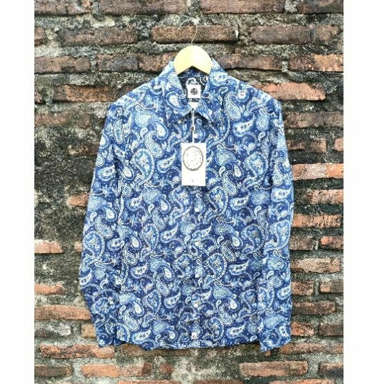 pretty green paisley shirt blue bnwt  100% originals