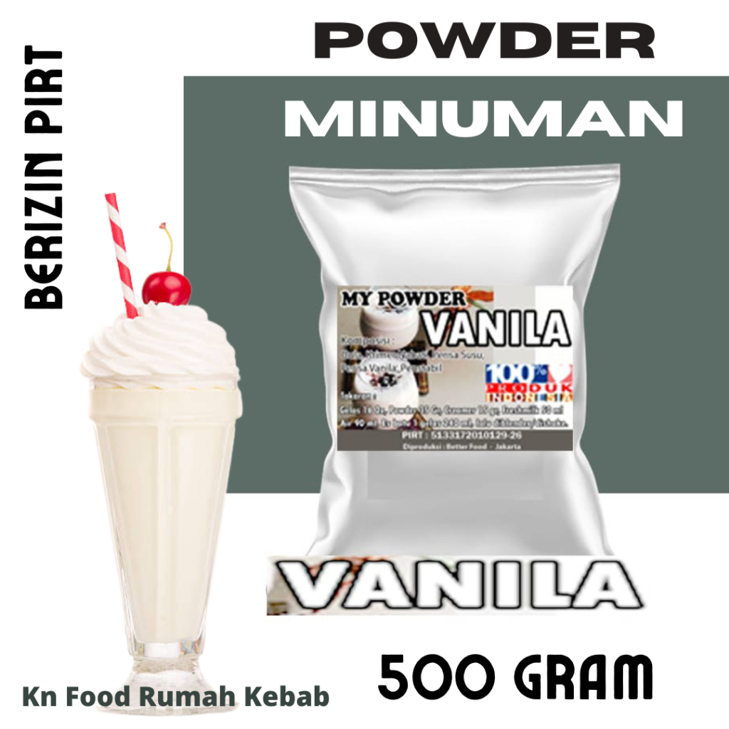 

Bubuk Minuman Bubble Drinks Vanilla 500gr Rasa Vanila Bubble Drink