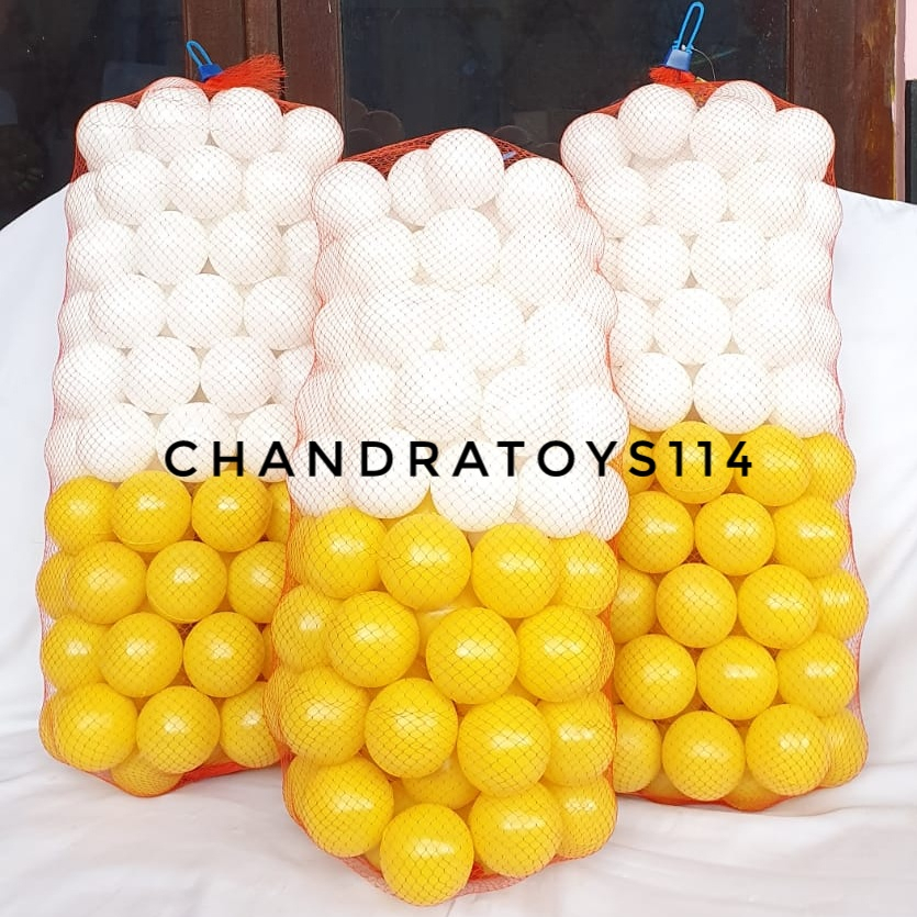 [KUNING &amp; PUTIH] Mandi bola anak anak best seller termurah isi 100 PCS