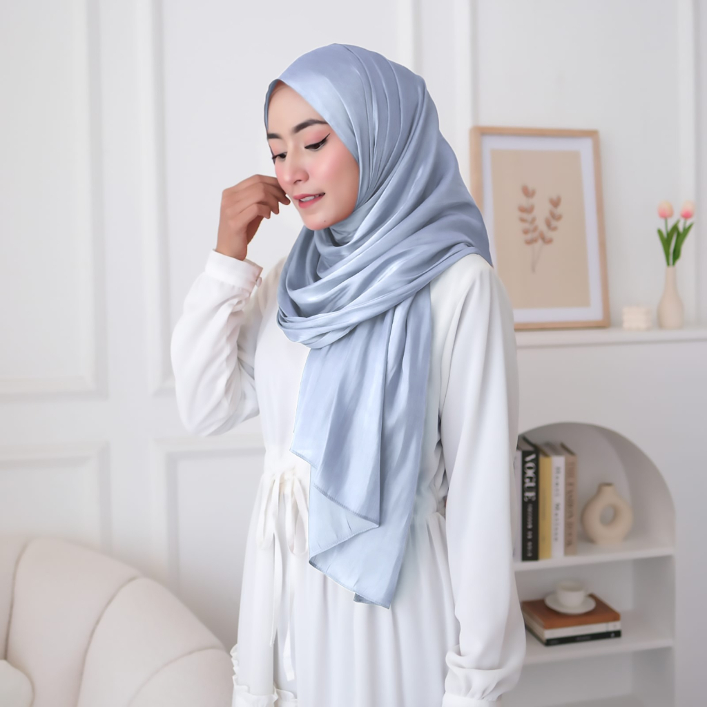PCS JILBAB PHASMINA SHIMMER GLOSSY PERLENGKAPAN FASHION BUSANA MUSLIM WANITA MS