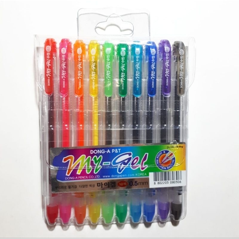 

Dong A My Gel Pen 10 Warna Set