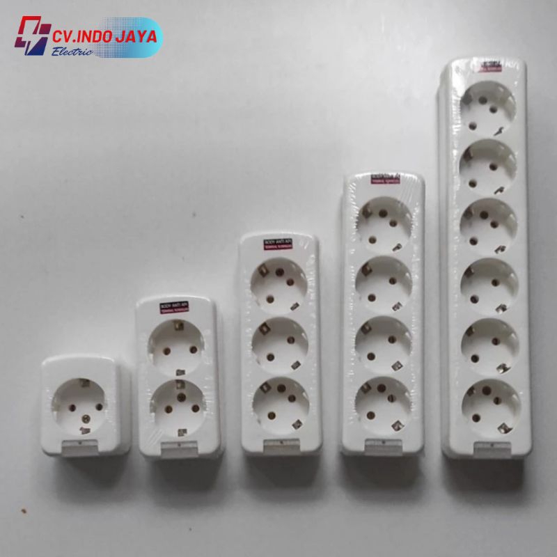 Stop Kontak 3 Lubang Colokan 3 Lubang Indikator Dengan lampu Led