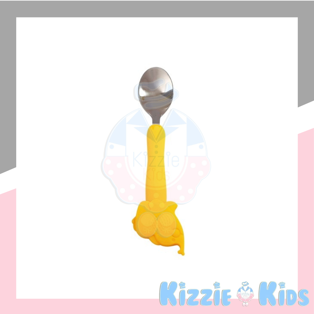 LG 1124 Little Giant Stainless Steel Spoon With Silicon Handle 3 m+ / Sendok