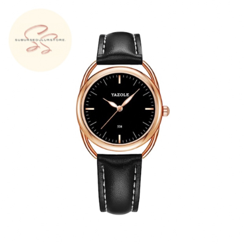 jam tangan wanita yazole kulit strap terbaru, jam tangan wanita kekinian, jam tangan wanita kulit pr
