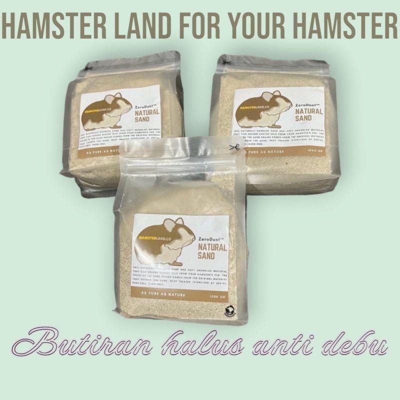 1 kg Hamsterland pasir natural zero dust anti debu