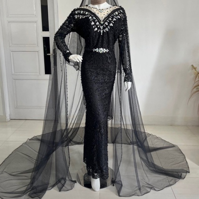 BAJU PENGANTIN/GAUN PENGANTIN DRESS SLIM HITAM