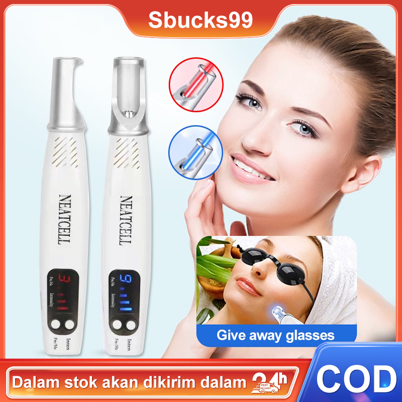 NEATCELL Picosecond Laser Menghapus Bekas Tato Atau Sulam Alis Lalat /red laser pen Membuang tahi lalat bintik hitam / Bintik flek wajah / Tato dll 100% ORIGINAL