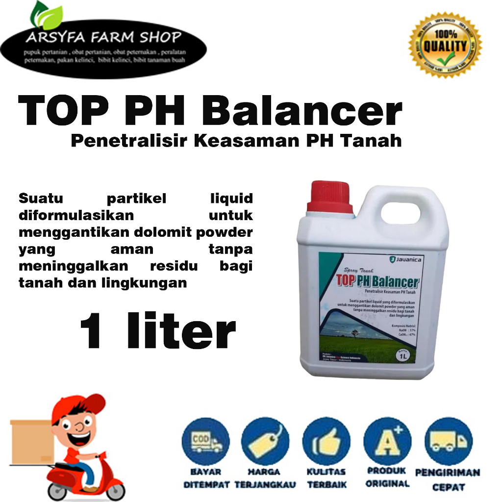 Top PH Balancer Penetralisir Keasaman PH Tanah 1 Liter