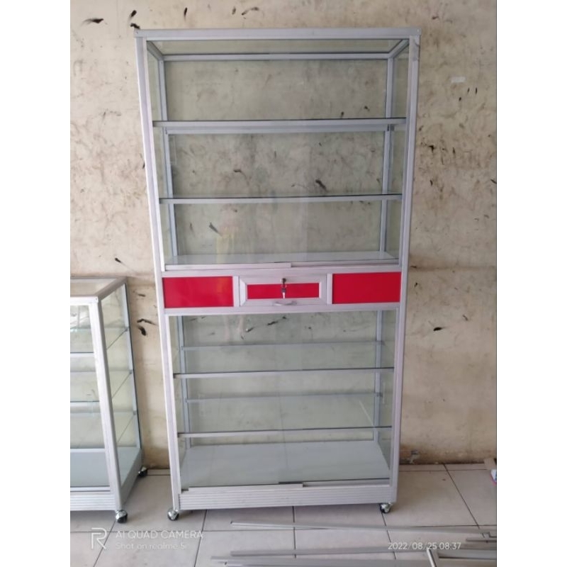 (Free Ongkir) Etalase Kaca Display Produk Tinggi 100x200 cm