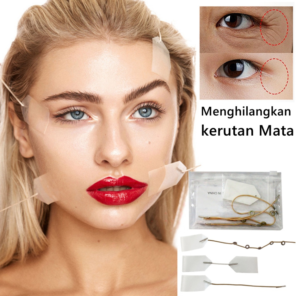 [isi 40pcs] Invisible Instant Face Lift Tape Penirus Wajah Anti Keriput Lifting - Label Penirus Pipi V Shape Tape Pengencang Lifting Slimming Face ORIGINAL